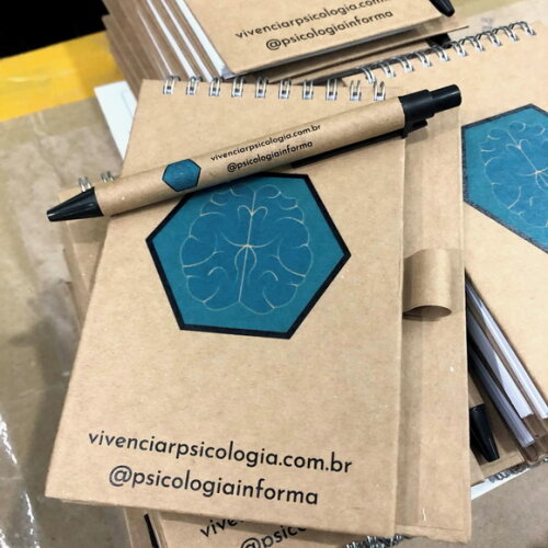 Lembrança Corporativa Bloco Capa Dura e Caneta