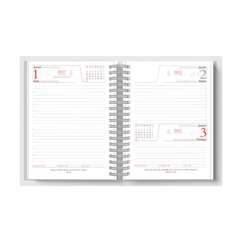 30 Agendas Diárias 2027 Personalizada com Folha Apresentação