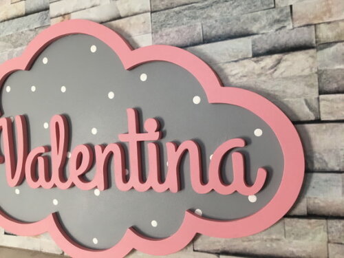Porta Maternidade em MDF para Decoração de Quarto de Bebê , Ma