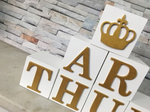 Cubos com Letras em MDF Personalizados para Quarto de Bebê, Fest