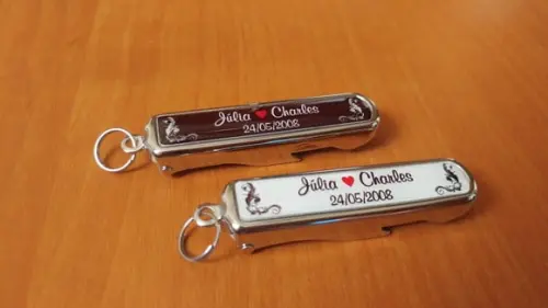 Cortador de Unhas e Abridor Dobrável Personalizado