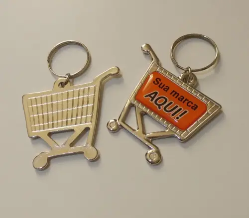 Chaveiro Carrinho de Compras Personalizado