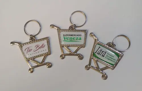 Chaveiro Carrinho de Compras Personalizado