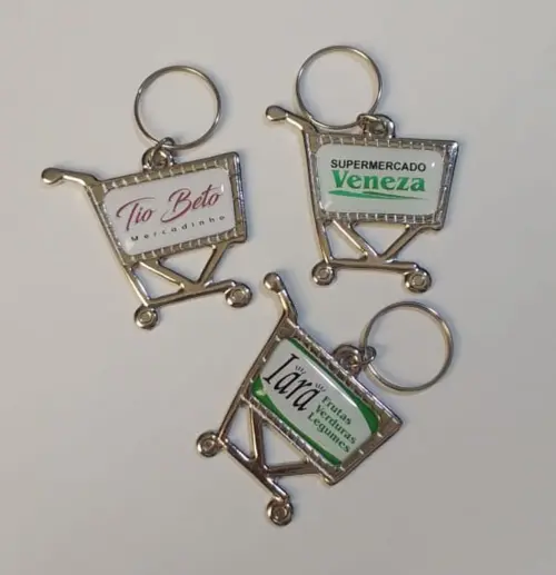 Chaveiro Carrinho de Compras Personalizado