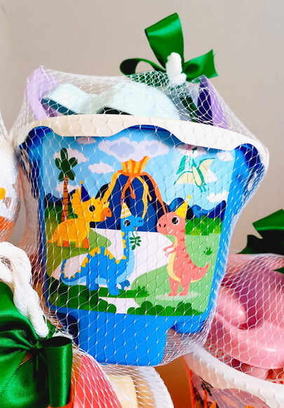 Balde de Praia Personalizado - Dinossauros