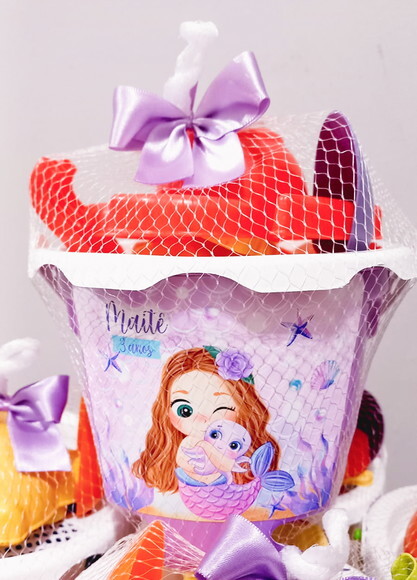Balde de Praia Personalizado Sereia