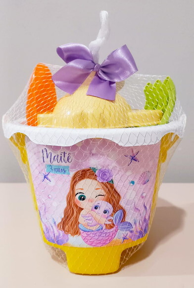 Balde de Praia Personalizado Sereia