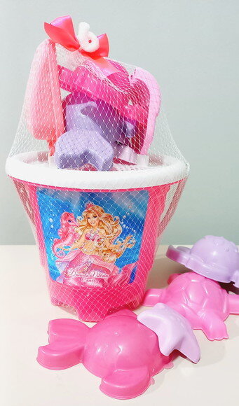 Balde de Praia Médio Personalizado Barbie