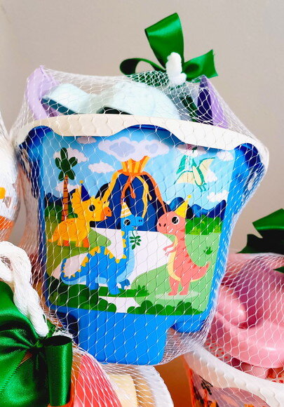 Balde de Praia Personalizado - Dinossauros