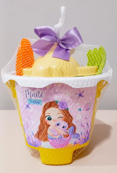 Balde de Praia Personalizado Sereia