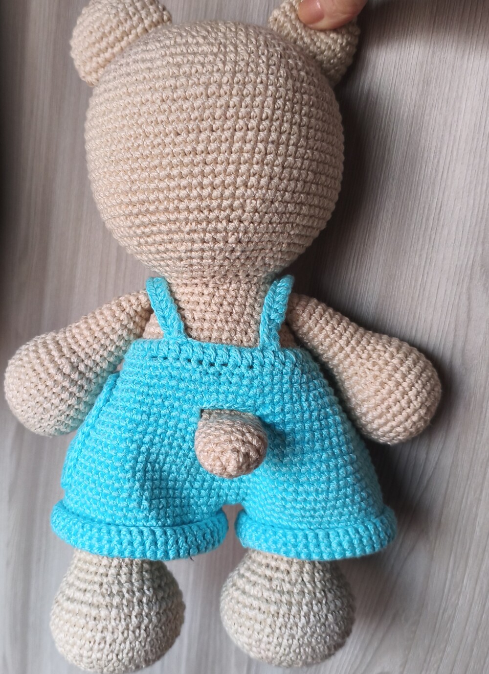 URSO COM ROUPA AZUL AMIGURUMI  URSINHO/BEBE/CRIANÇA/APEGO