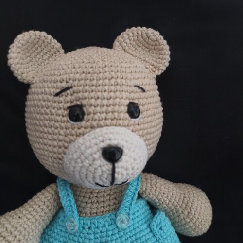 URSO COM ROUPA AZUL AMIGURUMI  URSINHO/BEBE/CRIANÇA/APEGO
