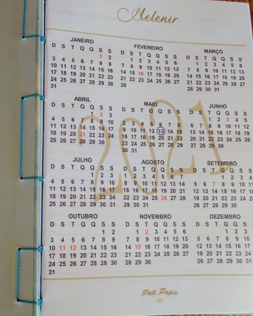 AGENDA ANUAL COURO SINTÉTICO