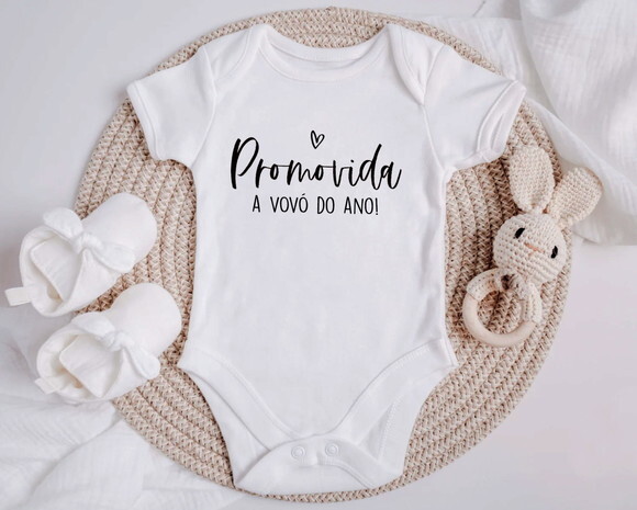 Body Anúncio Gravidez Promovida Vovó Vovô Avós do Ano