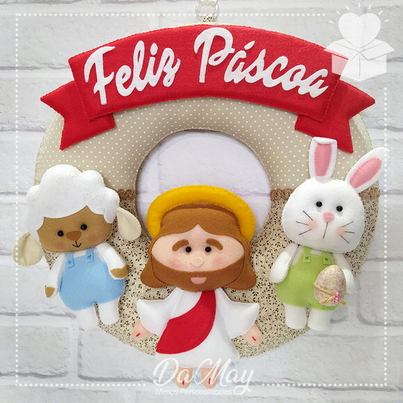 Guirlanda Páscoa Jesus Ressuscitado