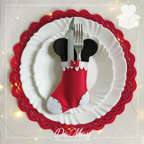 Kit Porta Talher Natal - Mickey