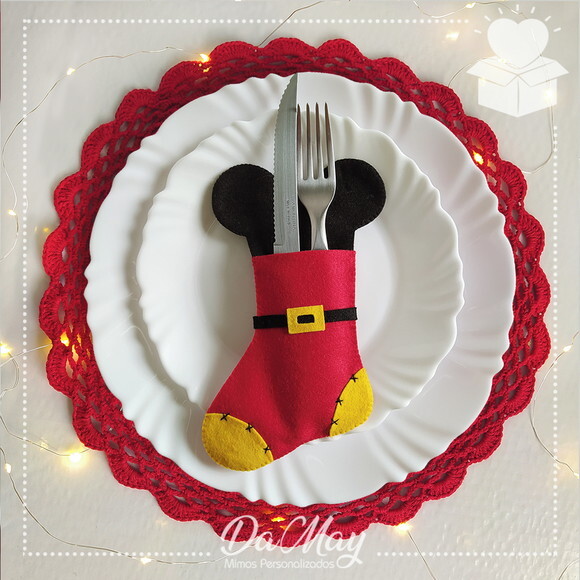 Kit Porta Talher Natal - Mickey