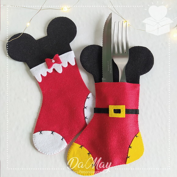 Kit Porta Talher Natal - Mickey