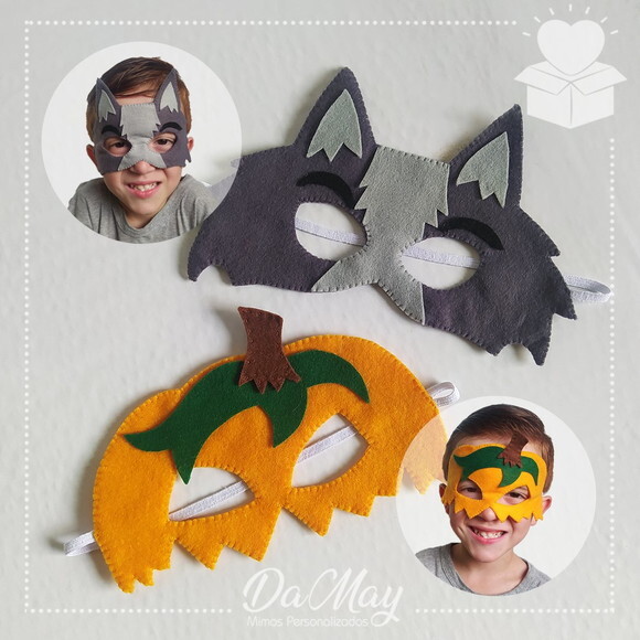 Máscaras Halloween Feltro - Kit