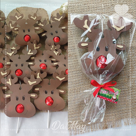 Porta Pirulito Rena de Natal