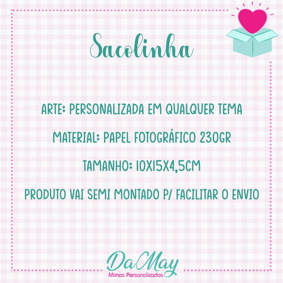 Sacolinha Personalizada - Lembrancinha Menino