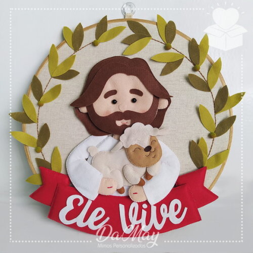 Guirlanda Bastidor Páscoa Jesus