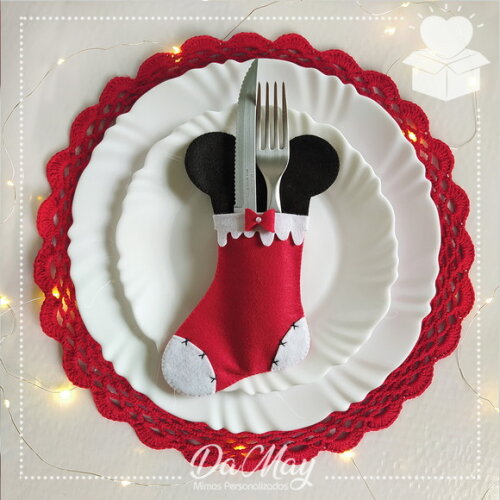 Kit Porta Talher Natal - Mickey