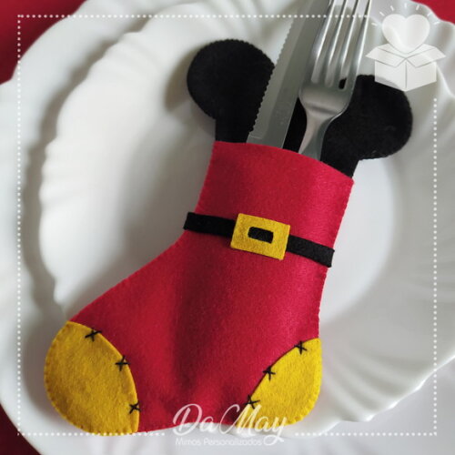 Kit Porta Talher Natal - Mickey