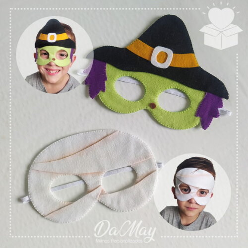 Máscaras Halloween Feltro - Kit