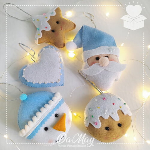 Pingentes de Natal - Azul