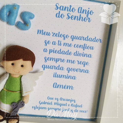 Quadro Oração Santo Anjo - Arcanjos