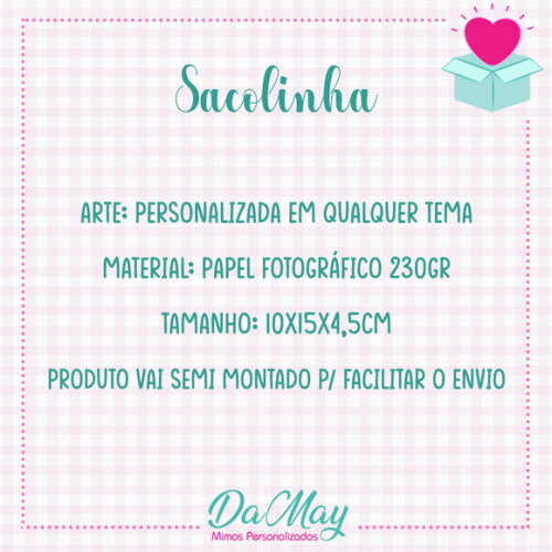 Sacolinha Personalizada - Lembrancinha Menina