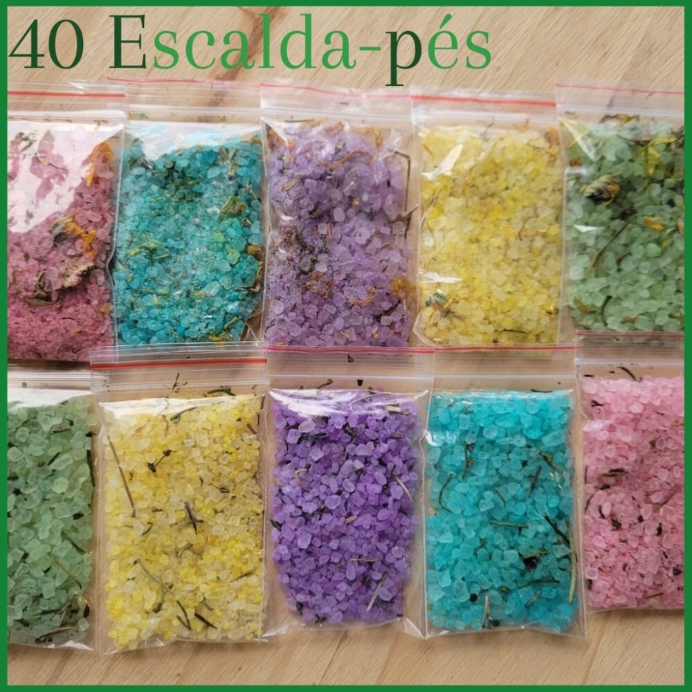 40 Lembrancinha Escalda Pés Coco c/ Baunilha - 25gr