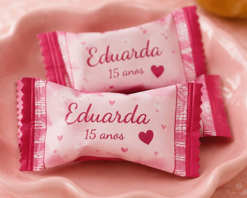 Kit 50 Balas Personalizadas para Lembrancinha