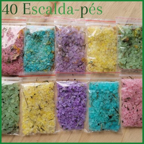 40 Lembrancinha Escalda Pés Coco c/ Baunilha - 25gr