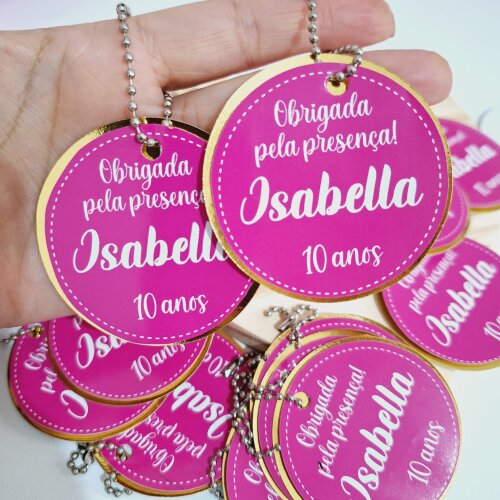 Tag com correntinha