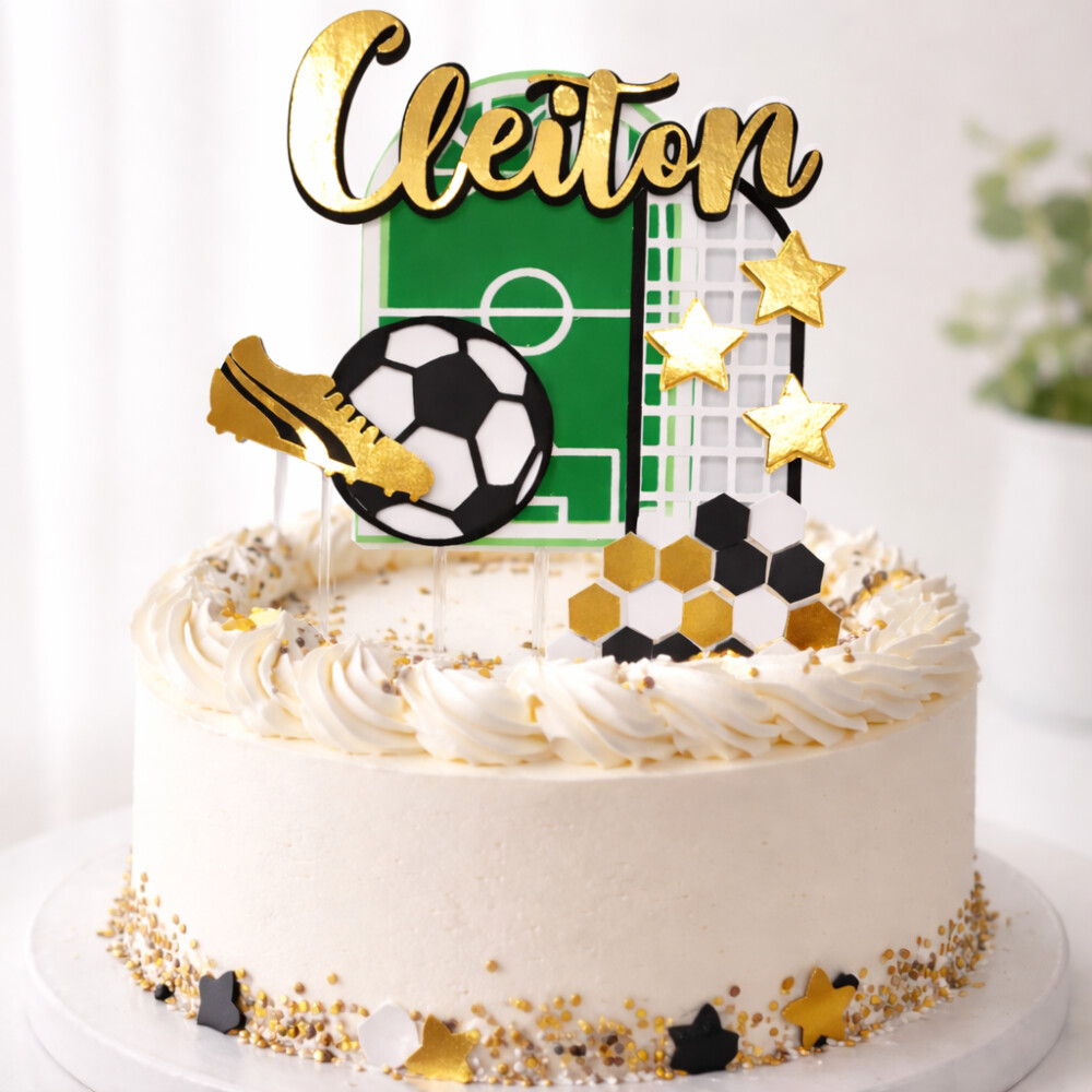 Topo de bolo Futebol