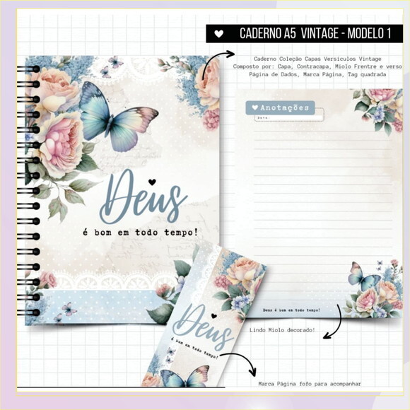 Arquivo Digital Caderno Butterfly