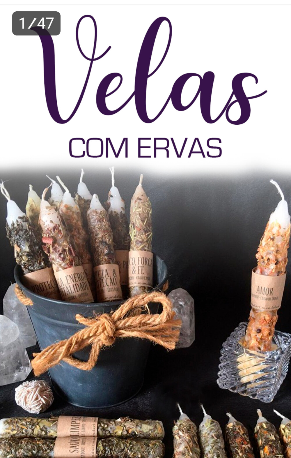 Apostila digital velas com ervas