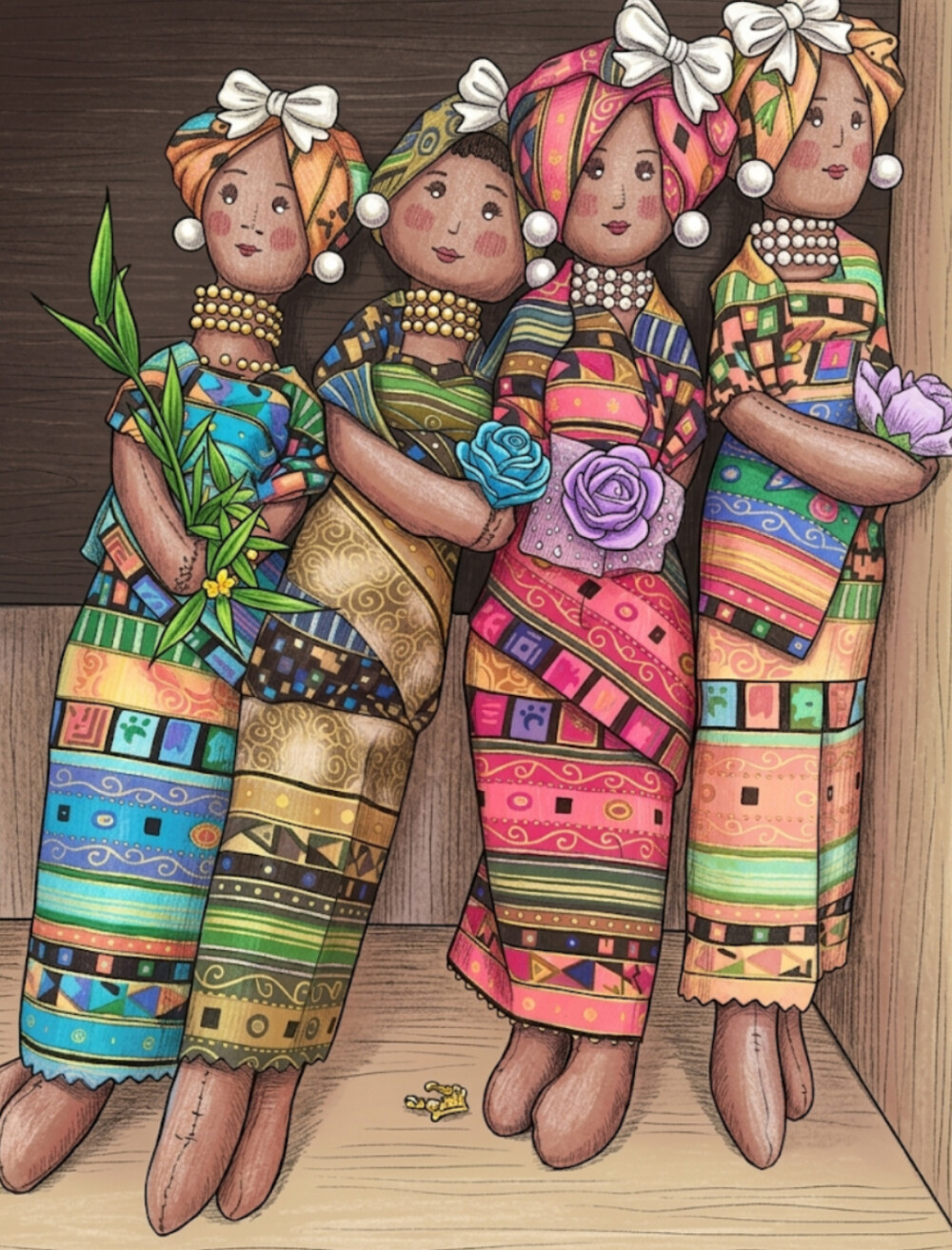 Boneca pano africana