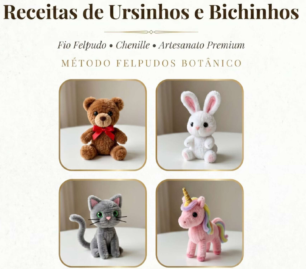 Apostila digital bichinhos fio felpudo