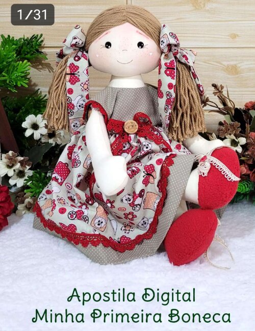 Apostila digital boneca com molde