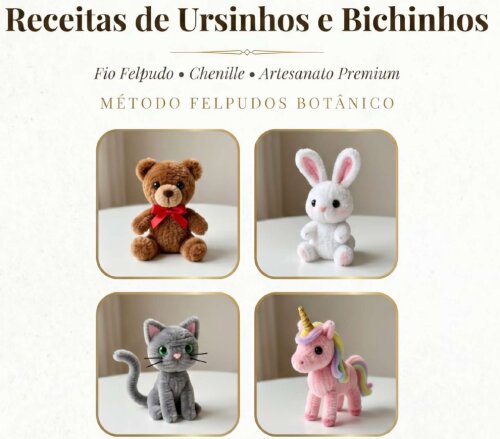 Apostila digital bichinhos fio felpudo
