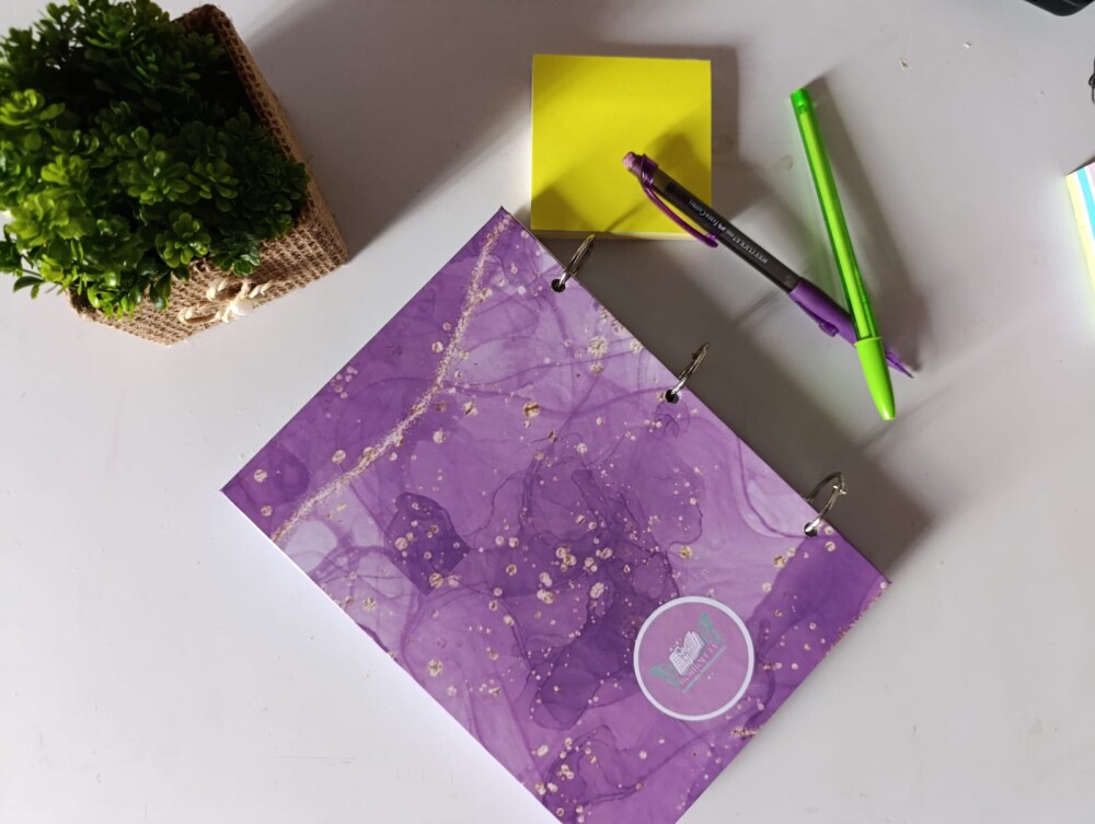 Caderno livro caixa argolado
