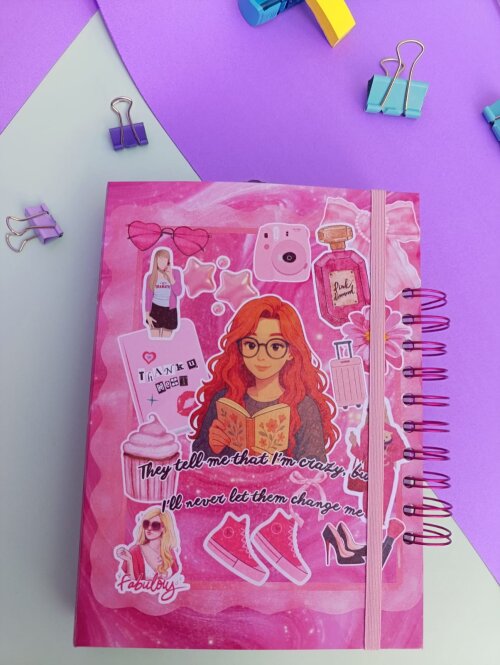 Caderno ficha de leitura com bloco de planejamento (planner)