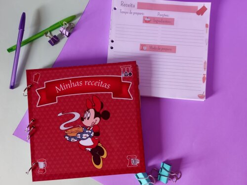 Caderno de receitas argolado