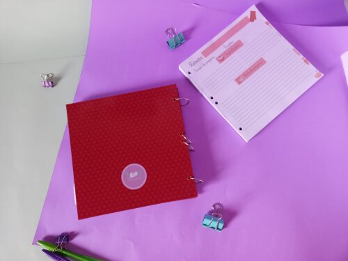 Caderno de receitas argolado