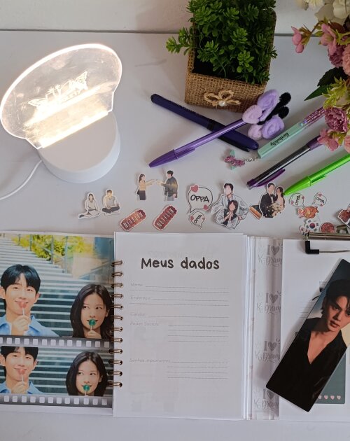 Caderno duplo Ficha de Doramas