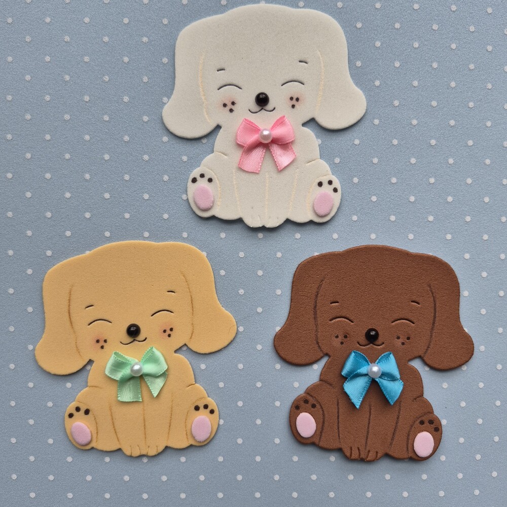 Apliques Cachorrinhos em EVA