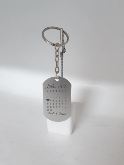 Chaveiro Calendario Metal